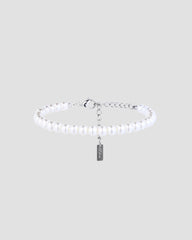 Koluré Pearl Bracelet – Perlenarmband mit Edelstahlelementen in Silber