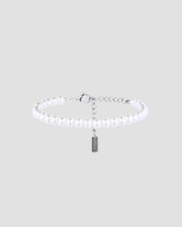 Koluré Pearl Bracelet – Perlenarmband mit Edelstahlelementen in Silber