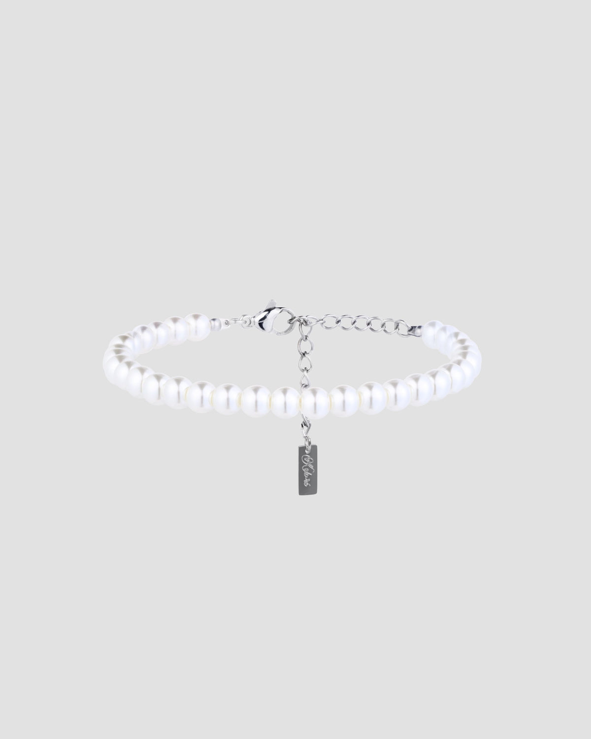 Koluré Pearl Bracelet – Perlenarmband mit Edelstahlelementen in Silber
