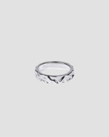 Koluré Basic Ring Silver – Ring aus Edelstahl in Silber mit gehämmerter Oberfläche
