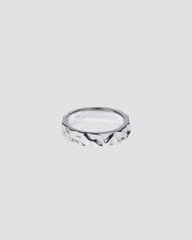 Koluré Basic Ring Silver – Ring aus Edelstahl in Silber mit gehämmerter Oberfläche