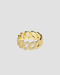 Koluré Weave Ring Gold – 18K vergoldeter, steinbesetzter Ring mit Zirkonia