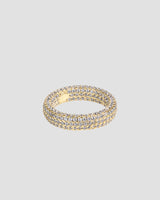 Koluré Pavé Ring Gold – 18K vergoldeter, steinbesetzter Ring mit Zirkonia