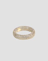 Koluré Pavé Ring Gold – 18K vergoldeter, steinbesetzter Ring mit Zirkonia