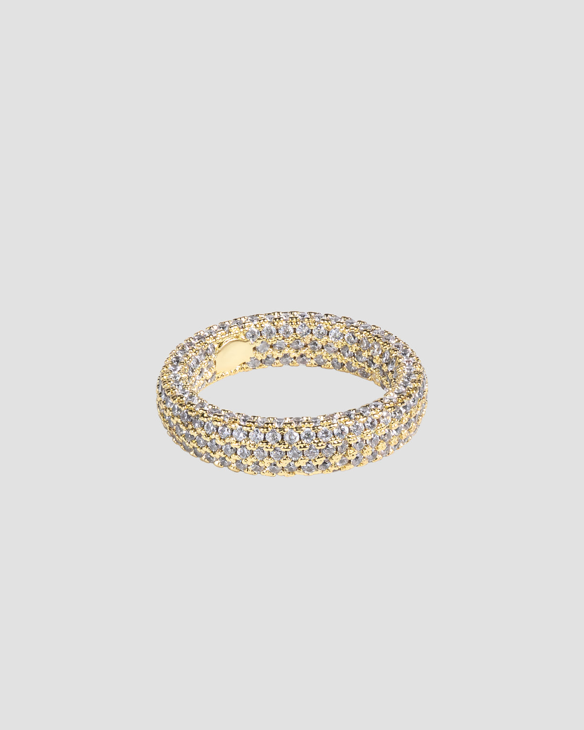 Koluré Pavé Ring Gold – 18K vergoldeter, steinbesetzter Ring mit Zirkonia