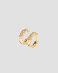 Koluré Pavé Earring Gold – 18K vergoldeter Ohrring aus 925 Sterlingsilber mit Zirkonia