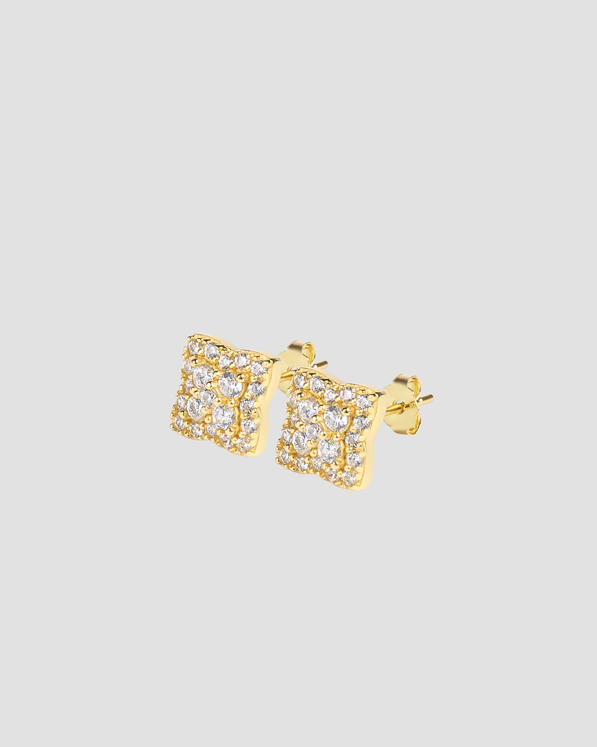 Koluré Cluster Stud Earring Gold – 18K vergoldeter Ohrring aus 925 Sterlingsilber mit Zirkonia