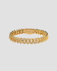 Koluré Cuban Bracelet Gold – 18K vergoldetes, steinbesetztes Cuban-Link-Armband mit Zirkonia