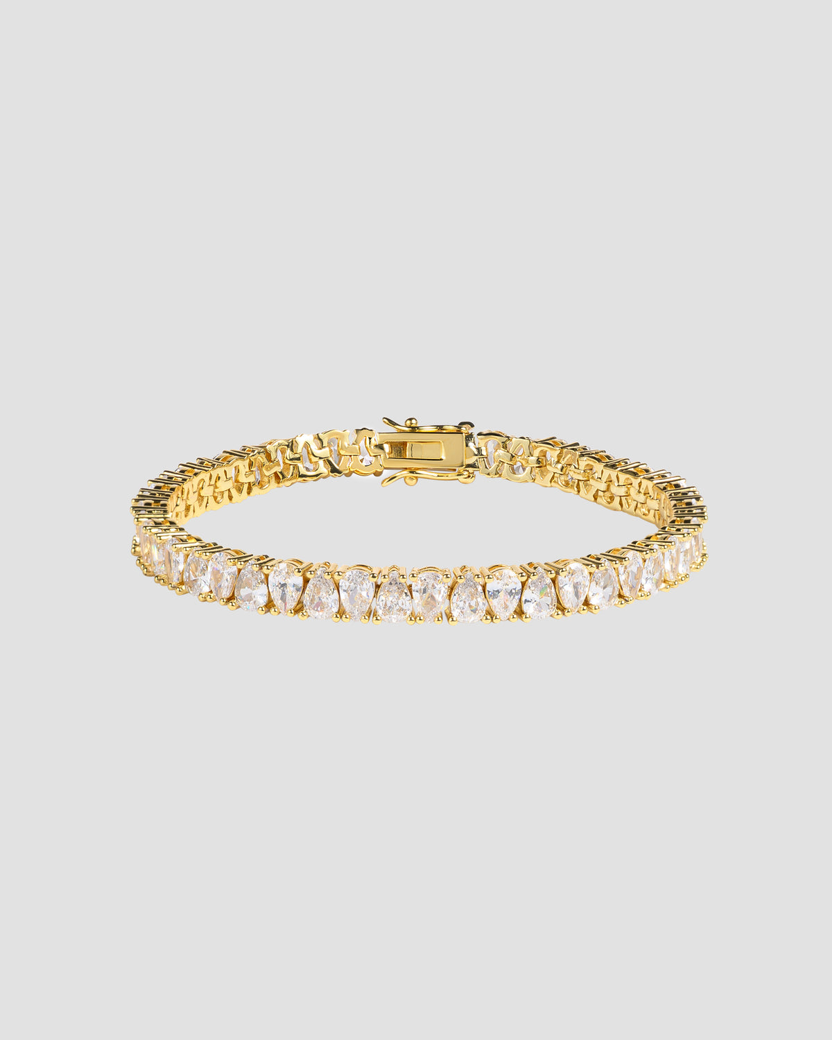 Koluré Wave Bracelet Gold – 18K vergoldetes, steinbesetztes Armband mit Zirkonia