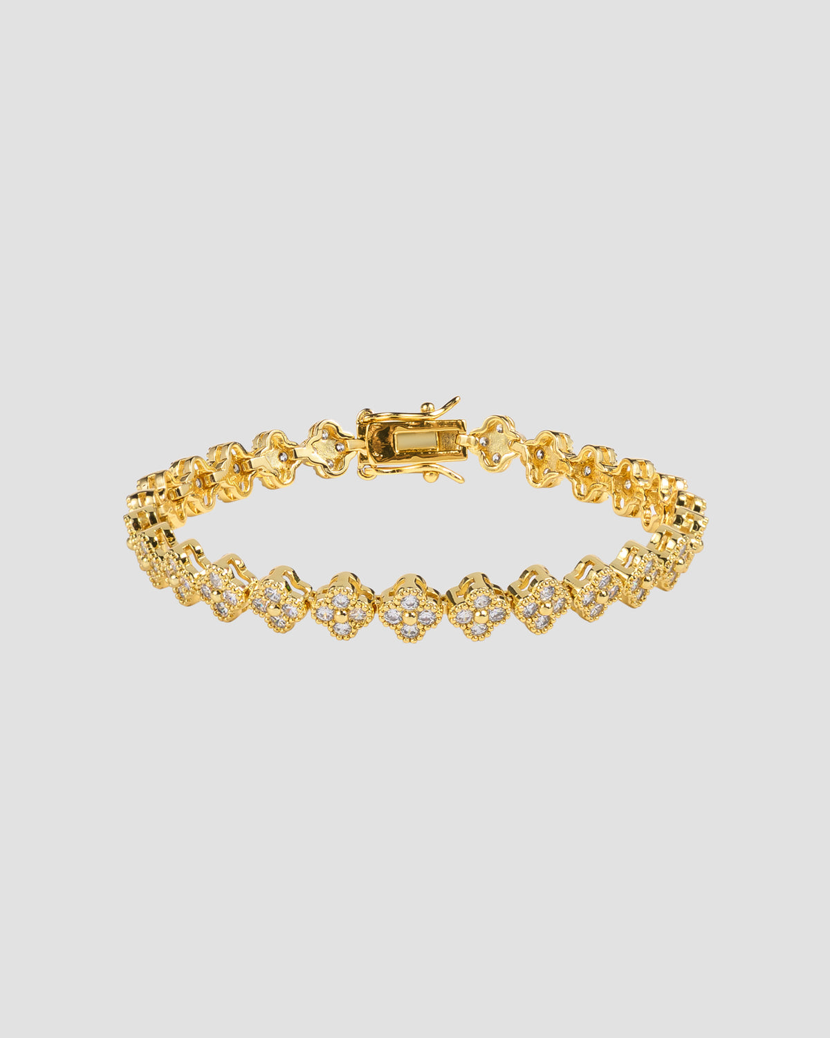 Koluré Flower Bracelet Gold – 18K vergoldetes, steinbesetztes Armband mit Zirkonia