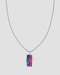 Koluré WNBA Chain Blue – Halskette aus Edelstahl in Marineblau mit Sport-Charms