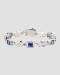 Diamond Gem Bracelet Silver