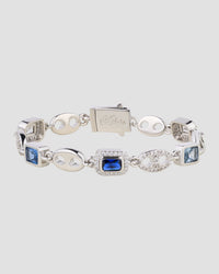 Diamond Gem Bracelet Silver