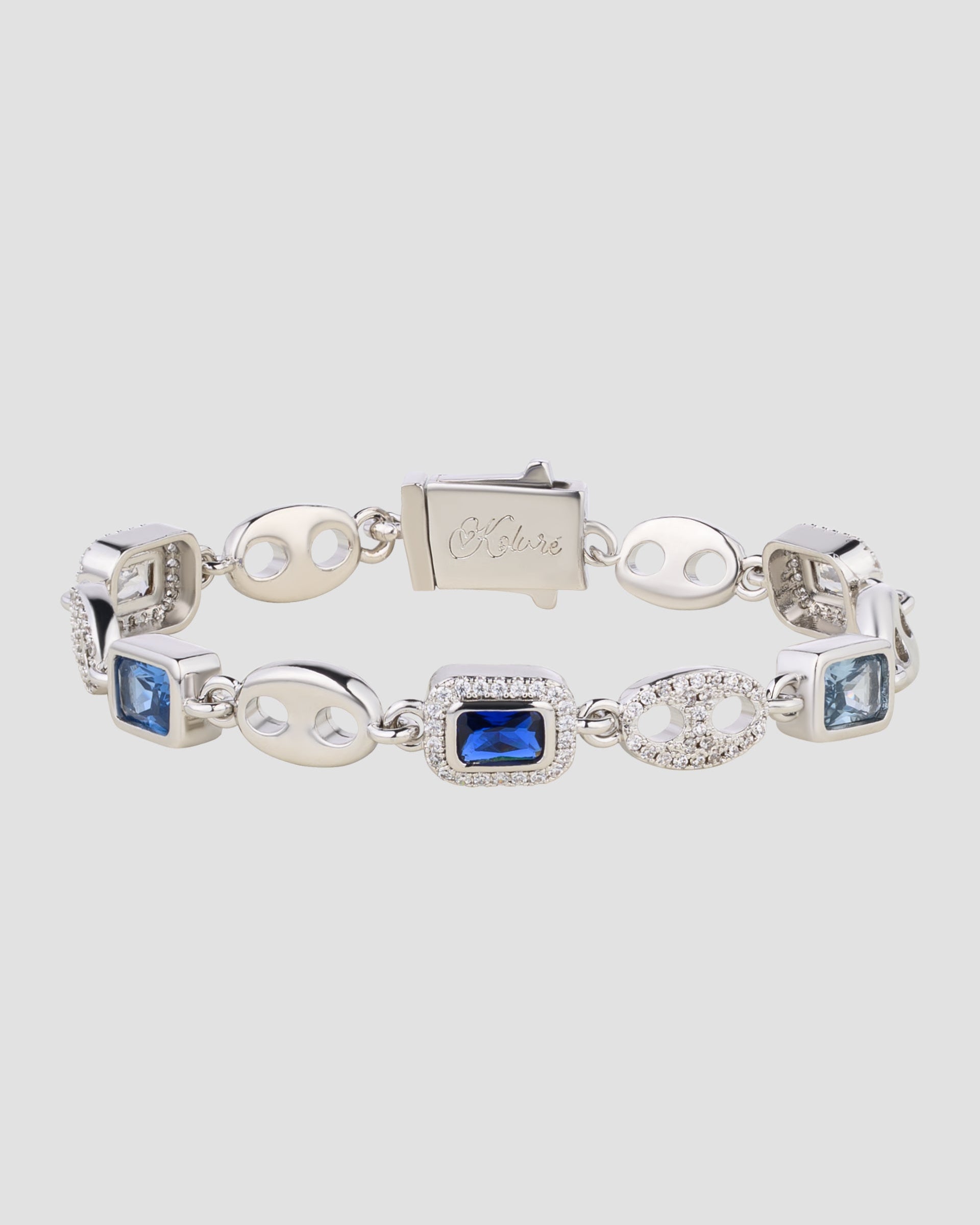 Diamond Gem Bracelet Silver