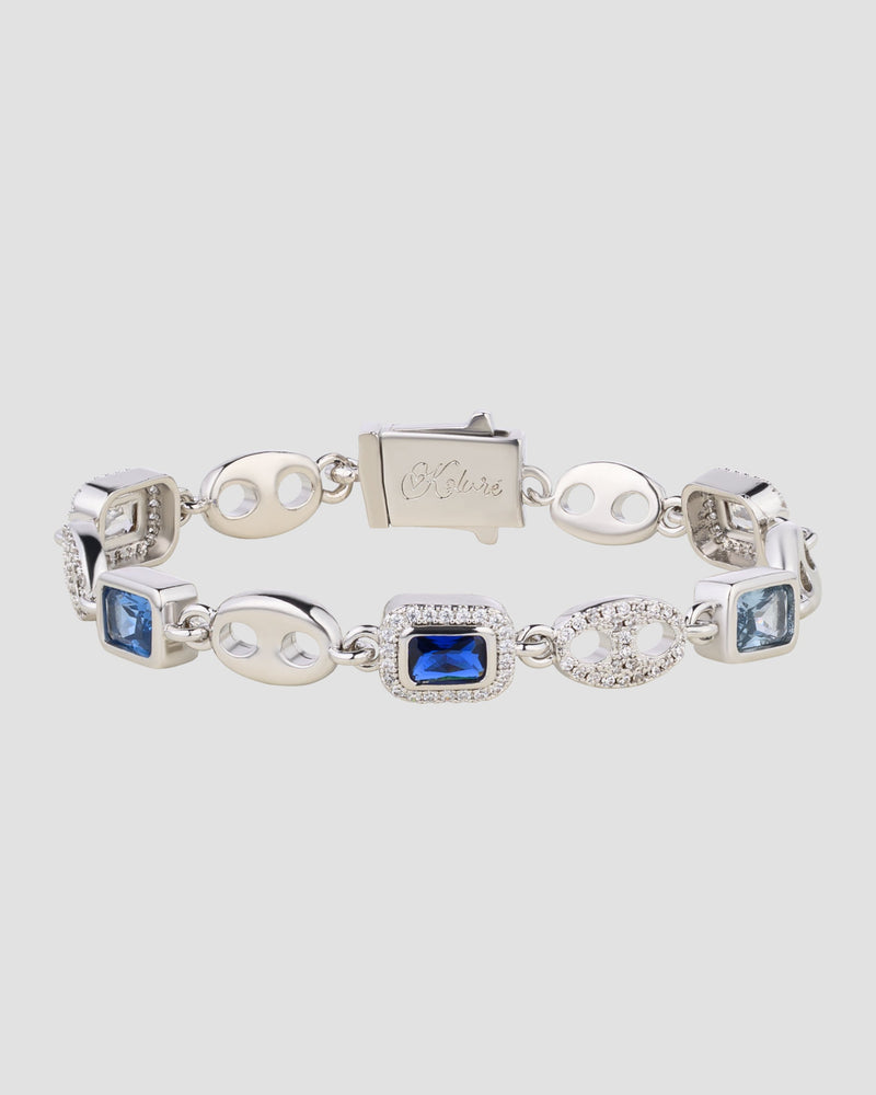 Diamond Gem Bracelet Silver