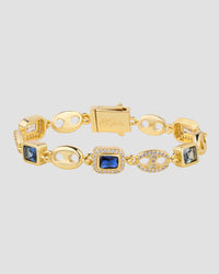 Diamond Gem Bracelet Gold