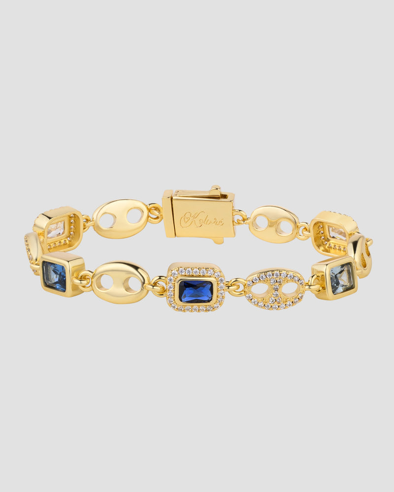 Diamond Gem Bracelet Gold