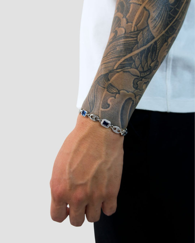 Diamond Gem Bracelet Silver