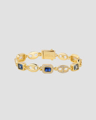 Diamond Gem Bracelet Gold