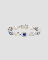 Diamond Gem Bracelet Silver