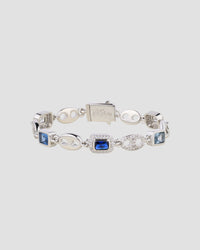 Diamond Gem Bracelet Silver