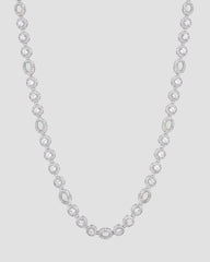 Koluré Luxe Crystal Chain – rhodinierte, steinbesetzte Halskette in Silber mit Zirkonia