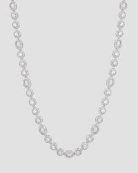 Koluré Luxe Crystal Chain – rhodinierte, steinbesetzte Halskette in Silber mit Zirkonia