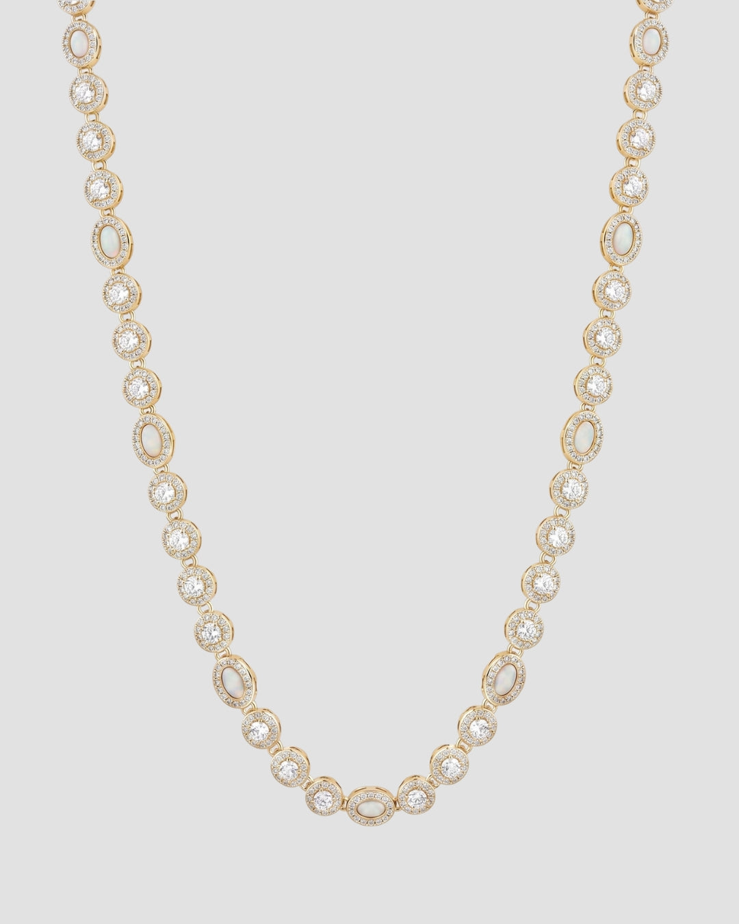 Koluré Luxe Crystal Chain Gold – 18K vergoldete, steinbesetzte Halskette mit Zirkonia