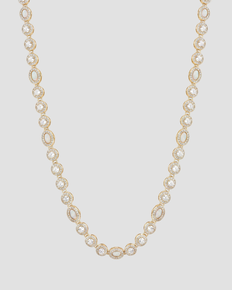 Koluré Luxe Crystal Chain Gold – 18K vergoldete, steinbesetzte Halskette mit Zirkonia