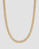 Koluré Cuban Chain Gold – 18K vergoldete, steinbesetzte Cuban-Link-Halskette mit Zirkonia