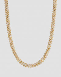 Koluré Cuban Chain Gold – 18K vergoldete, steinbesetzte Cuban-Link-Halskette mit Zirkonia