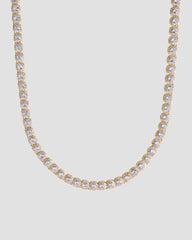 Koluré Baguette Chain Gold – 18K vergoldete, steinbesetzte Halskette mit Zirkonia