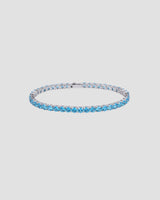 Koluré Ice Link Bracelet Baby Blue – rhodiniertes, steinbesetztes Armband in Babyblau mit Zirkonia
