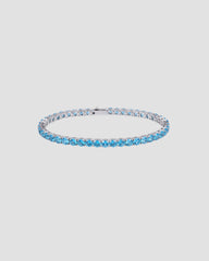 Koluré Ice Link Bracelet Baby Blue – rhodiniertes, steinbesetztes Armband in Babyblau mit Zirkonia