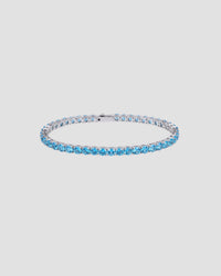 Koluré Ice Link Bracelet Baby Blue – rhodiniertes, steinbesetztes Armband in Babyblau mit Zirkonia