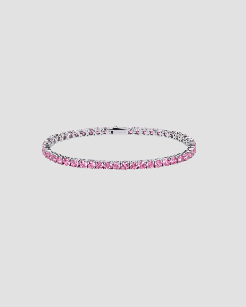 Koluré Ice Link Bracelet Pink – rhodiniertes, steinbesetztes Armband in Rosa mit Zirkonia