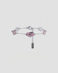 Koluré WNBA Bracelet Pink – rosa Armband aus Edelstahl mit Sport-Charms