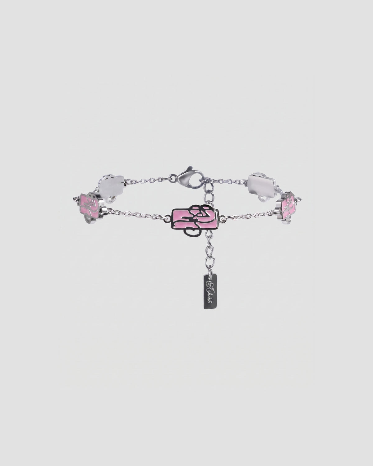 Koluré WNBA Bracelet Pink – rosa Armband aus Edelstahl mit Sport-Charms