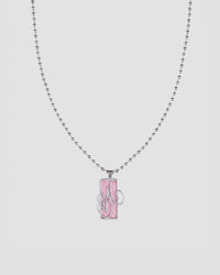 Koluré WNBA Chain Pink – rosa Halskette aus Edelstahl mit Sport-Charms