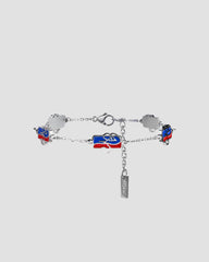 Koluré WNBA Bracelet Blue – Armband aus Edelstahl in Marineblau mit Sport-Charms
