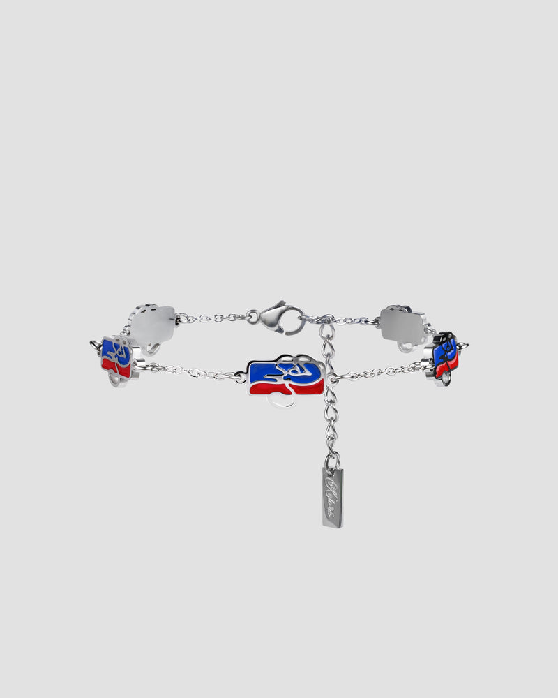 Koluré WNBA Bracelet Blue – Armband aus Edelstahl in Marineblau mit Sport-Charms