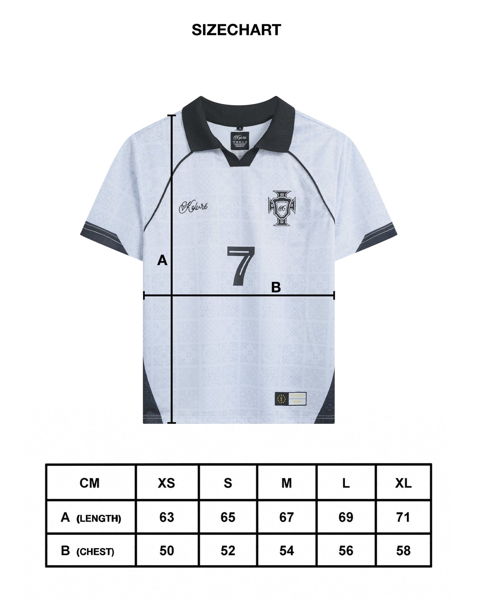 Size Chart Portugal Jersey