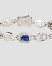 Diamond Gem Bracelet Silver