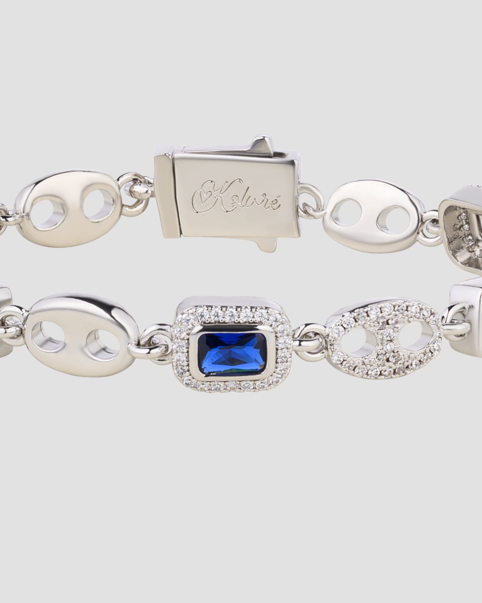 Diamond Gem Bracelet Silver