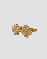 Koluré LIEN D’ÉCLAT Earrings Gold – vergoldete Blüten-Ohrstecker mit handbesetzten Zirkonia