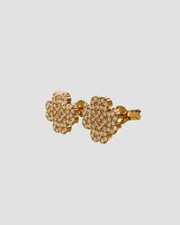 Koluré LIEN D’ÉCLAT Earrings Gold – vergoldete Blüten-Ohrstecker mit handbesetzten Zirkonia